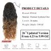 Ombre 1B/27 Hair Extensions Ponytail - for black women Long Wavy Drawstring Ponytail Extainson Clip in Ponytail Extensions Blonde real natural hair fake weave ponytails (1B/27 6 OZ) view 4