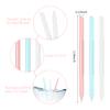 3 Pcs Glass Cuticle Pusher Nail File Cuticle Manicure Stick Remover Cuticle Tool Set Double Sided Crystal Glass with Grit Cuticle Care Stick for Women Girls Nail Salons Homes(Pink,Blue,Transparent) view 2