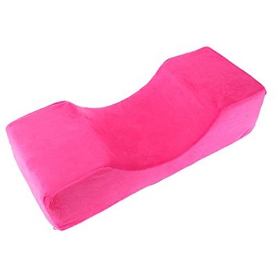 Grafted Eyelash Extension Pillow Neck Support Eyelash Pillow Soft Memory Foam U Shape Lash Pillow Makeup Salon with Pocket (Red)