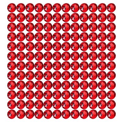 Onwon 288 Pcs Crystal Flat Back Brilliant Round Rhinestones Glass Stones Glitter Gems Faux Diamond for Craft,Nail Art,Shoes,DIY Decorations (SS34 / 7mm, Light Siam)
