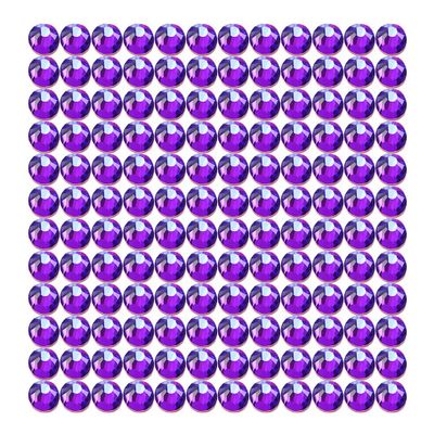 Onwon 288 Pcs Crystal Flat Back Brilliant Round Rhinestones Glass Stones Glitter Gems Faux Diamond for Craft,Nail Art,Shoes,DIY Decorations (SS34 / 7mm, Purple)