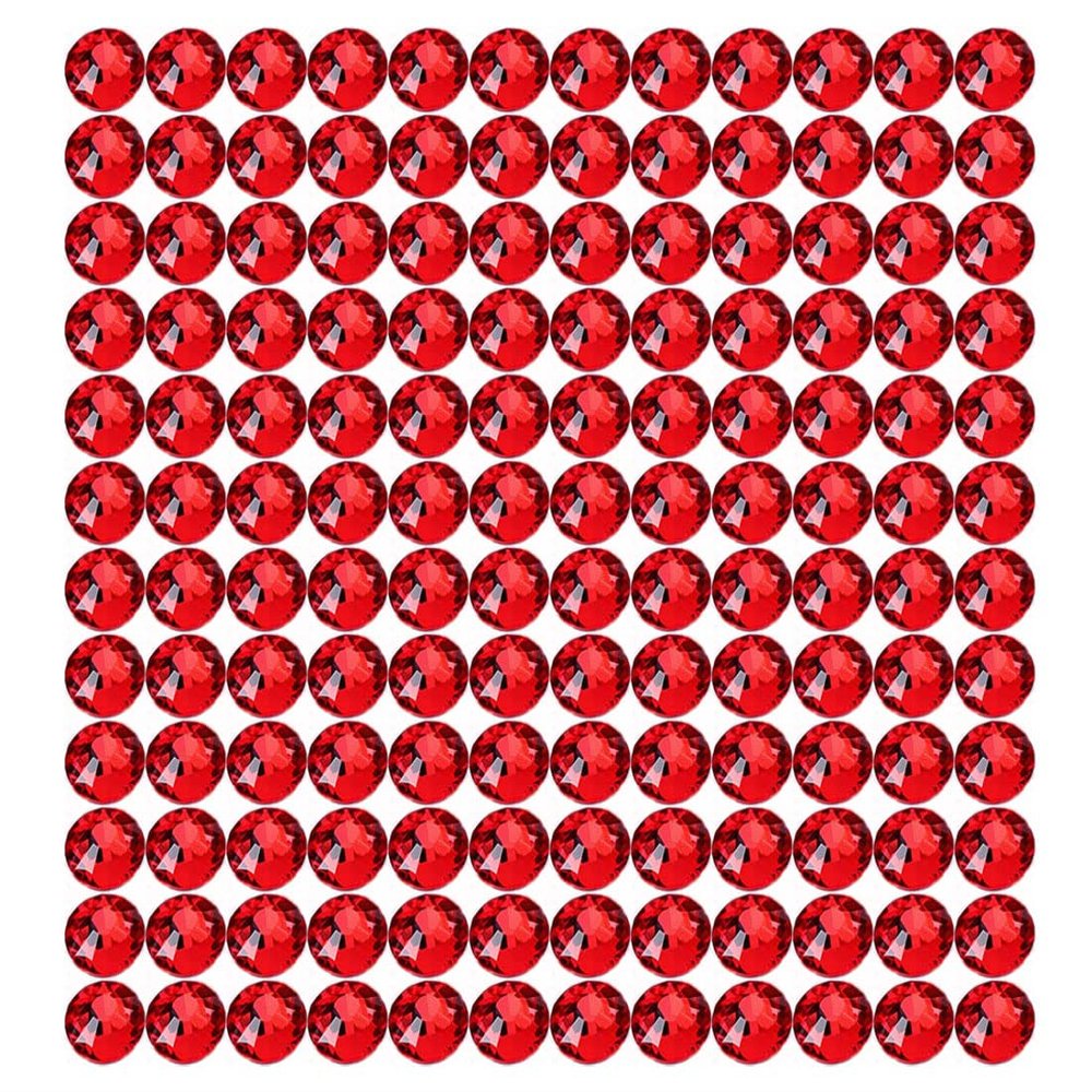 Onwon 288 Pcs Crystal Flat Back Brilliant Round Rhinestones Glass Stones Glitter Gems Faux Diamond for Craft,Nail Art,Shoes,DIY Decorations (SS30 / 6.35mm, Light Siam)