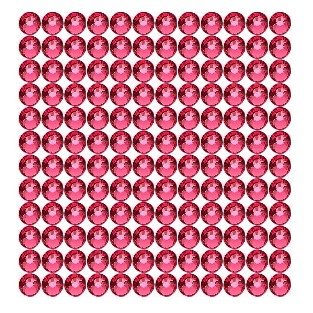 Onwon 288 Pcs Crystal Flat Back Brilliant Round Rhinestones Glass Stones Glitter Gems Faux Diamond for Craft,Nail Art,Shoes,DIY Decorations (SS30 / 6.35mm, Rose)