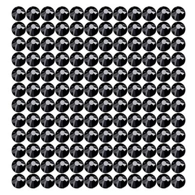 Onwon 288 Pcs Crystal Flat Back Brilliant Round Rhinestones Glass Stones Glitter Gems Faux Diamond for Craft,Nail Art,Shoes,DIY Decorations (SS34 / 7mm, Black)