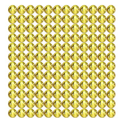Onwon 144 Pcs Crystal Flat Back Brilliant Round Rhinestones Glass Stones Glitter Gems Faux Diamond for Craft,Nail Art,Shoes,DIY Decorations (SS40 / 8mm, Citrine)