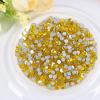 Onwon 144 Pcs Crystal Flat Back Brilliant Round Rhinestones Glass Stones Glitter Gems Faux Diamond for Craft,Nail Art,Shoes,DIY Decorations (SS40 / 8mm, Citrine) view 2