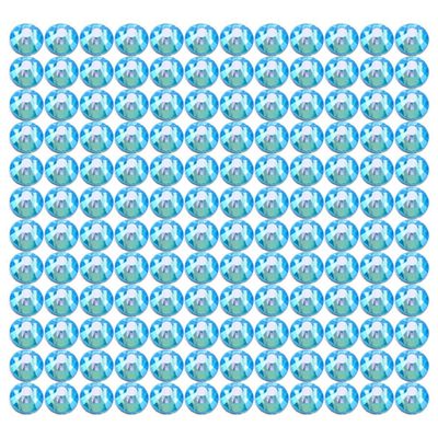 Onwon 288 Pcs Crystal Flat Back Brilliant Round Rhinestones Glass Stones Glitter Gems Faux Diamond for Craft,Nail Art,Shoes,DIY Decorations (SS30 / 6.35mm, Lake Blue)