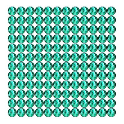 Onwon 288 Pcs Crystal Flat Back Brilliant Round Rhinestones Glass Stones Glitter Gems Faux Diamond for Craft,Nail Art,Shoes,DIY Decorations (SS30 / 6.35mm, Emerald)