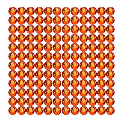 Onwon 288 Pcs Crystal Flat Back Brilliant Round Rhinestones Glass Stones Glitter Gems Faux Diamond for Craft,Nail Art,Shoes,DIY Decorations (SS30 / 6.35mm, Orange)