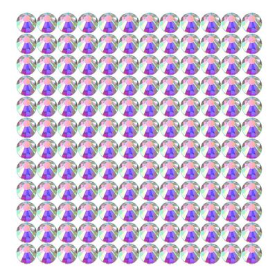 Onwon 144 Pcs Crystal Flat Back Brilliant Round Rhinestones Glass Stones Glitter Gems Faux Diamond for Craft,Nail Art,Shoes,DIY Decorations (SS40 / 8mm, Crystal AB)