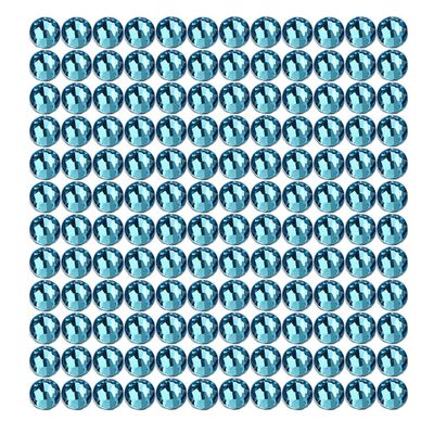 Onwon 288 Pcs Crystal Flat Back Brilliant Round Rhinestones Glass Stones Glitter Gems Faux Diamond for Craft,Nail Art,Shoes,DIY Decorations (SS30 / 6.35mm, Aquamarine)