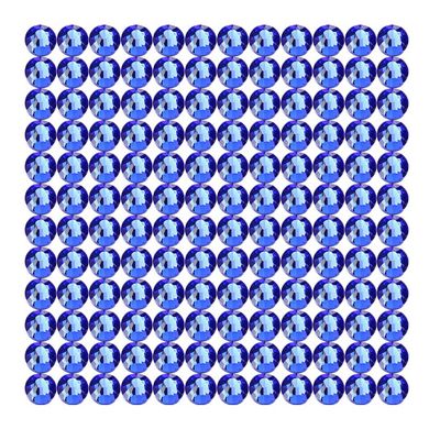 Onwon 288 Pcs Crystal Flat Back Brilliant Round Rhinestones Glass Stones Glitter Gems Faux Diamond for Craft,Nail Art,Shoes,DIY Decorations (SS30 / 6.35mm, Sapphire)