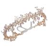 CROWN GUIDE Rhinestones Headband 20s Bridal Headpiece 1920s Flapper Accessories for Women Wedding Brides Gold view 1