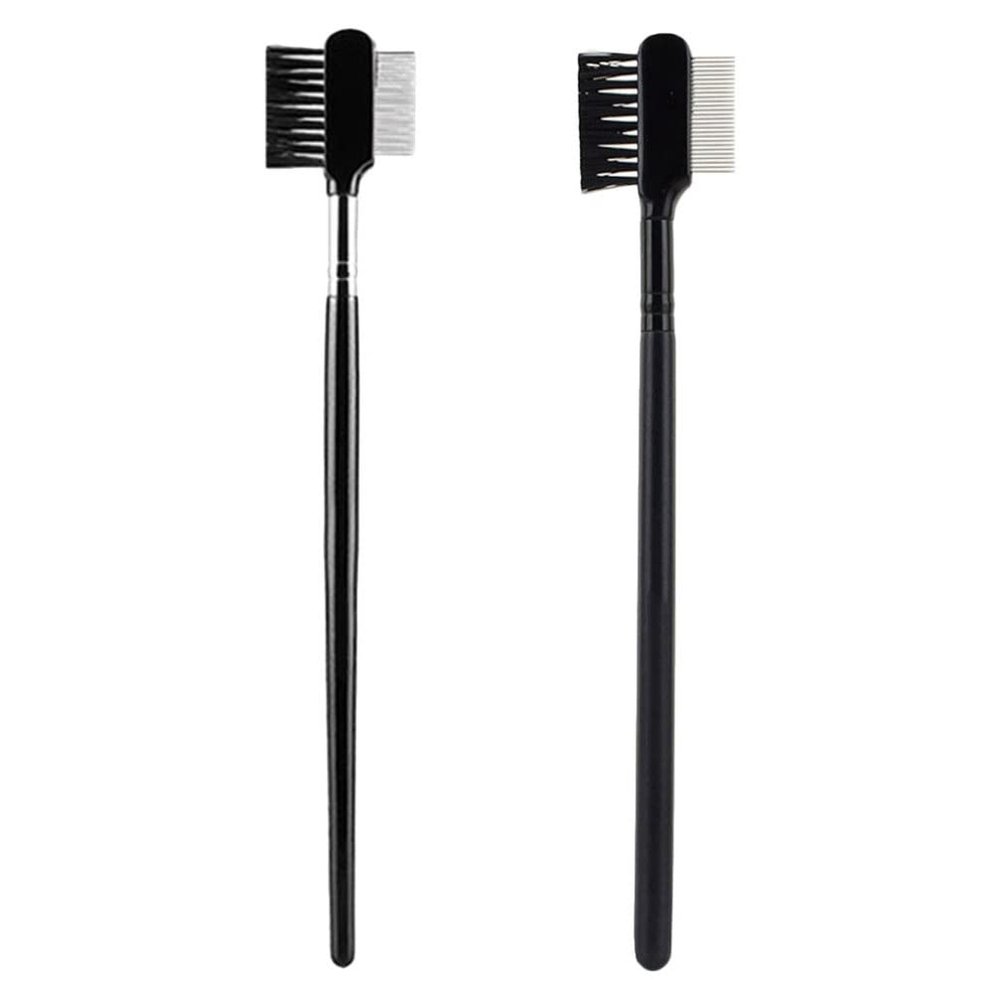 Beaupretty 2pcs Portable Eyebrow and Eyelash Shaping Tools Dual- Beauty Comb for Neat Grooming and Lightweight Eyebrow Brush and Eyelash Comb for Daily Makeup Use