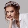 CROWN GUIDE Rhinestones Headband 20s Bridal Headpiece 1920s Flapper Accessories for Women Wedding Brides Silver view 2