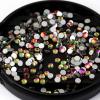 Onwon 288 Pcs Crystal Flat Back Brilliant Round Rhinestones Glass Stones Glitter Gems Faux Diamond for Craft,Nail Art,Shoes,DIY Decorations (SS30 / 6.35mm, Rainbow) view 2