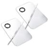 ALIOBC 2 Pcs Makeup Mixing Palette, Upgrad Stainless Steel Metal Foundation Palette with Spatula Artist Tool for Mixing Foundation Nail-Art 5.9x3.9 in view 1