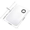 ALIOBC 2 Pcs Makeup Mixing Palette, Upgrad Stainless Steel Metal Foundation Palette with Spatula Artist Tool for Mixing Foundation Nail-Art 5.9x3.9 in view 2