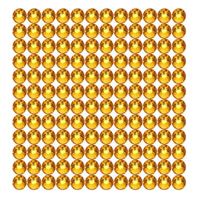 Onwon 288 Pcs Crystal Flat Back Brilliant Round Rhinestones Glass Stones Glitter Gems Faux Diamond for Craft,Nail Art,Shoes,DIY Decorations (SS30 / 6.35mm, Gold Yellow)