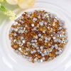 Onwon 288 Pcs Crystal Flat Back Brilliant Round Rhinestones Glass Stones Glitter Gems Faux Diamond for Craft,Nail Art,Shoes,DIY Decorations (SS30 / 6.35mm, Gold Yellow) view 2