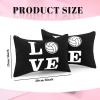 18 Pieces Volleyball Pouch Love Makeup Bag Organizer Travel Women Volleyball Gifts Small Zipper Volleyball Bags Canvas Toiletry Volleyball Team Bag Cute Storage Cosmetic Pencil Case for Players view 2