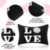 18 Pieces Volleyball Pouch Love Makeup Bag Organizer Travel Women Volleyball Gifts Small Zipper Volleyball Bags Canvas Toiletry Volleyball Team Bag Cute Storage Cosmetic Pencil Case for Players view 3