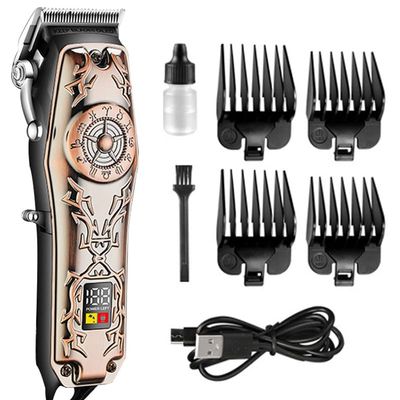 Professional Hair Clippers for Men, Electric Hair Clipper Hair Trimmer For Men Rechargeable Electric Shaver Beard Barber Hair Cutting Machine For Men Hair Cut (Color : Bronze)