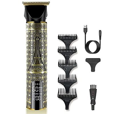 Professional Hair Clippers for Men, LCD Rechargeable Hair Clipper Electric Hair Trimmer Cordless Shaver Trimmer 0mm Men Barber Beard Hair Cutting Machine for Men (Color : Bronze)
