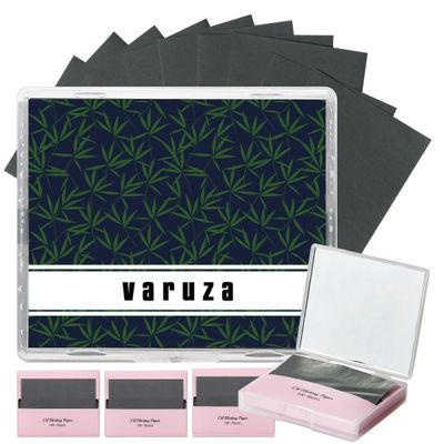 [400 Counts + Mirror Case] Natural Bamboo Charcoall Oil Blotting Sheets for Face with Mirror Compact and Refills