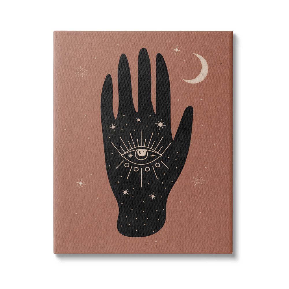 Stupell Industries Celestial Bohemian Chic Hand With Enlightened Eye Tattoo, Design by Nina Blue