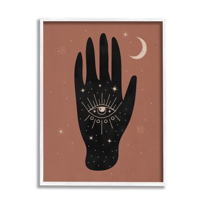 Stupell Industries Celestial Bohemian Chic Hand With Enlightened Eye Tattoo, Design by Nina Blue