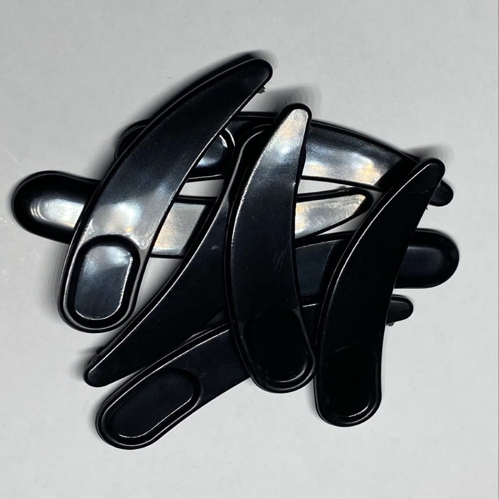 50 Black Curved Cosmetic Spatulas