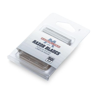 MARSHALLTOWN Razor Blades, 50 Blades in Pack, for Removing Old Paint and Adhesive, GSB50