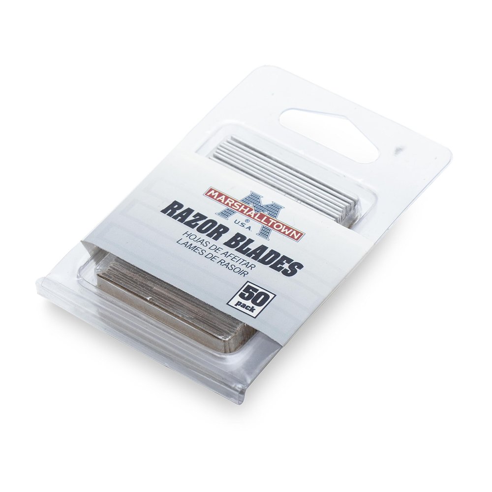 MARSHALLTOWN Razor Blades, 50 Blades in Pack, for Removing Old Paint and Adhesive, GSB50