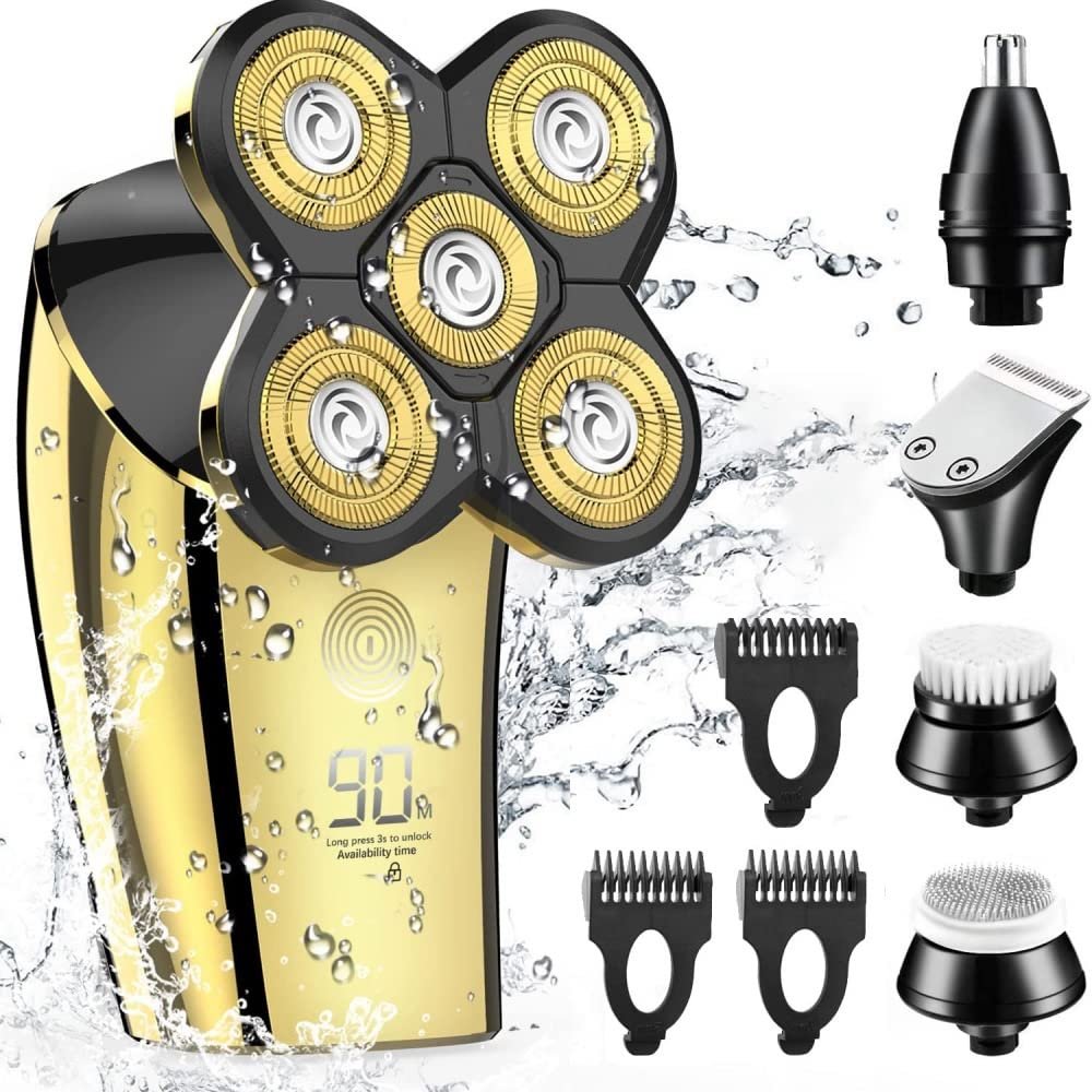 Electric Razor for Men, 5 in 1 men electric head shaver for bald men shaving shaving trimmer