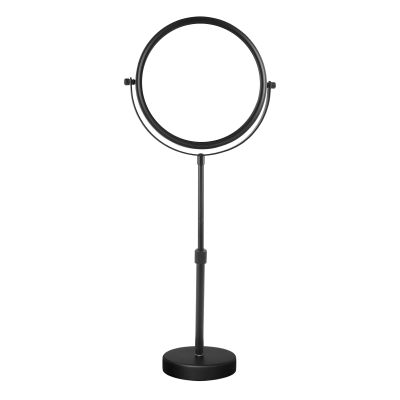 Nicesail Higher Taller Tabletop Makeup Mirror of 8 Inch, 5X Magnified Makeup Mirror Countertop Standing, Height Adjustable, Double Sided Mirror in Matte Black (8 Inch, 5X)