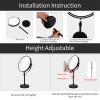 Nicesail Higher Taller Tabletop Makeup Mirror of 8 Inch, 5X Magnified Makeup Mirror Countertop Standing, Height Adjustable, Double Sided Mirror in Matte Black (8 Inch, 5X) view 4