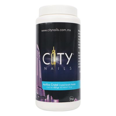 CITY NAILS - PROFESSIONAL CLEAR ACRYLIC POWDER 16 OZ, Professional Acrylic Powder for Sculpting & Building Nails.
