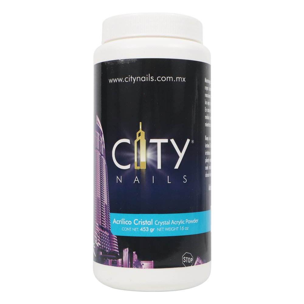 CITY NAILS - PROFESSIONAL CLEAR ACRYLIC POWDER 16 OZ, Professional Acrylic Powder for Sculpting & Building Nails.