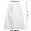 10 Pcs Disposable Spa Wrap Non-Woven Bath Wrap Disposable Spa Wrap Bathrobe Sauna Bath Skirt Sweat Steaming with Adjustable Closure Wrap Bathrobe Disposable Robes for Salon Spa Beauty (Thick White) view 2