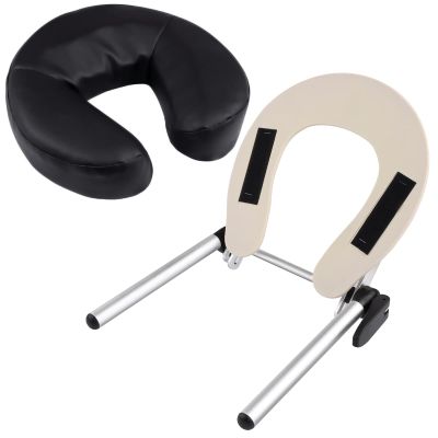 EBANKU Universal Adjustable Face Cradle Massage Table Bed Face Cradle Pillow Cushion Set, Aluminum Massage Faces Cradles with Pillow Cushion Spa Massages Table Pad & Faces Cradles Set