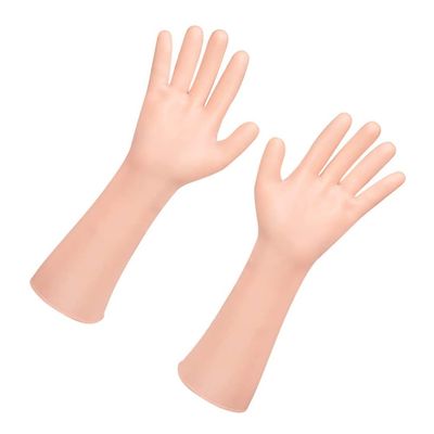 Beaupretty 1 Pair Long Moisturizing Gloves Dry Hand Cover Hand Spa Mitten for Softening Dry Cracked Hand Skin Beige