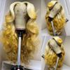 Anlime 613 Root Ombre Hot Red Pink Yellow 13x4 Lace Front Body Wave Wigs For Women With Baby HairHuman Hair Pink Colored Deep Loose Wave Frontal Wig Brazilian HD Transparent Lace Natural Hairline Preplucked (26, 613 T Pink 150 Density) view 3