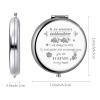 CREATCABIN Goddaughter Compact Mirror from Godmother Stainless Steel Love Encourage Personalized Mini Makeup Pocket Travel Engraved Mirrors Silver for Graduation Birthday Wedding New Year Gifts view 2