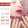 8pcs Butterfly Nail Charms Rhinestone Butterfly Nails 3D Art for Jewelry Craft Making Accessories view 3