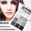 Go Ho Black Grey Silver Smoky Eyeshadow Palette,9 Colors Matte&Shimmer Eye Makeup Palette,Goth Eye Shadow Pallets for Women,Waterproof Cool Eye Shadow Palette Makeup with Prism Mirror view 2