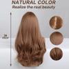 Esmee 24 Inches Strawberry Blonde Long Wavy Wig with Bangs for Women Natural Synthetic Hair Heat Resistant Wigs for Daily Party Cosplay Wear view 4