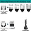 Professional Hair Clippers for Men, Professional Hair Cutting with LCD Display, Cordless Quiet Hair Trimmers for Barbers and Stylists with 5 Guide Combs for Men and Women view 4