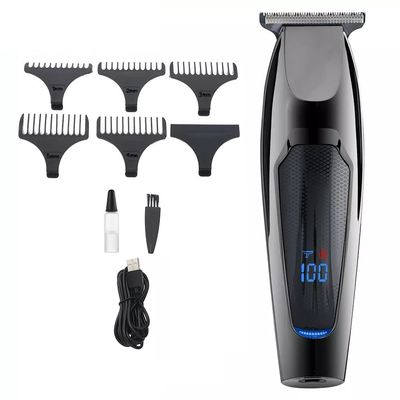 Professional Hair Clippers for Men, Hair Clipper Oil Head Engraving Electric Clippers LCD Digital Display Household Professional Electrical Appliances (Color : There is a box)