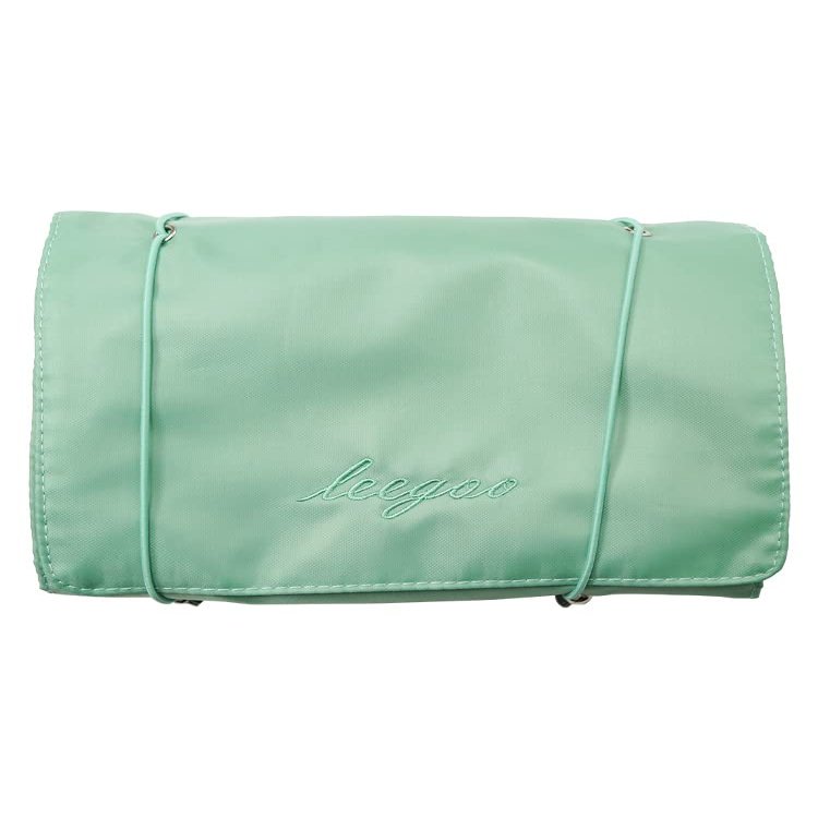 Angvoo Travel Makeup Bag, Portable Small Cosmetic Bags for Women, 4 in 1 Detachable Makeup Pouch Organizer, Green